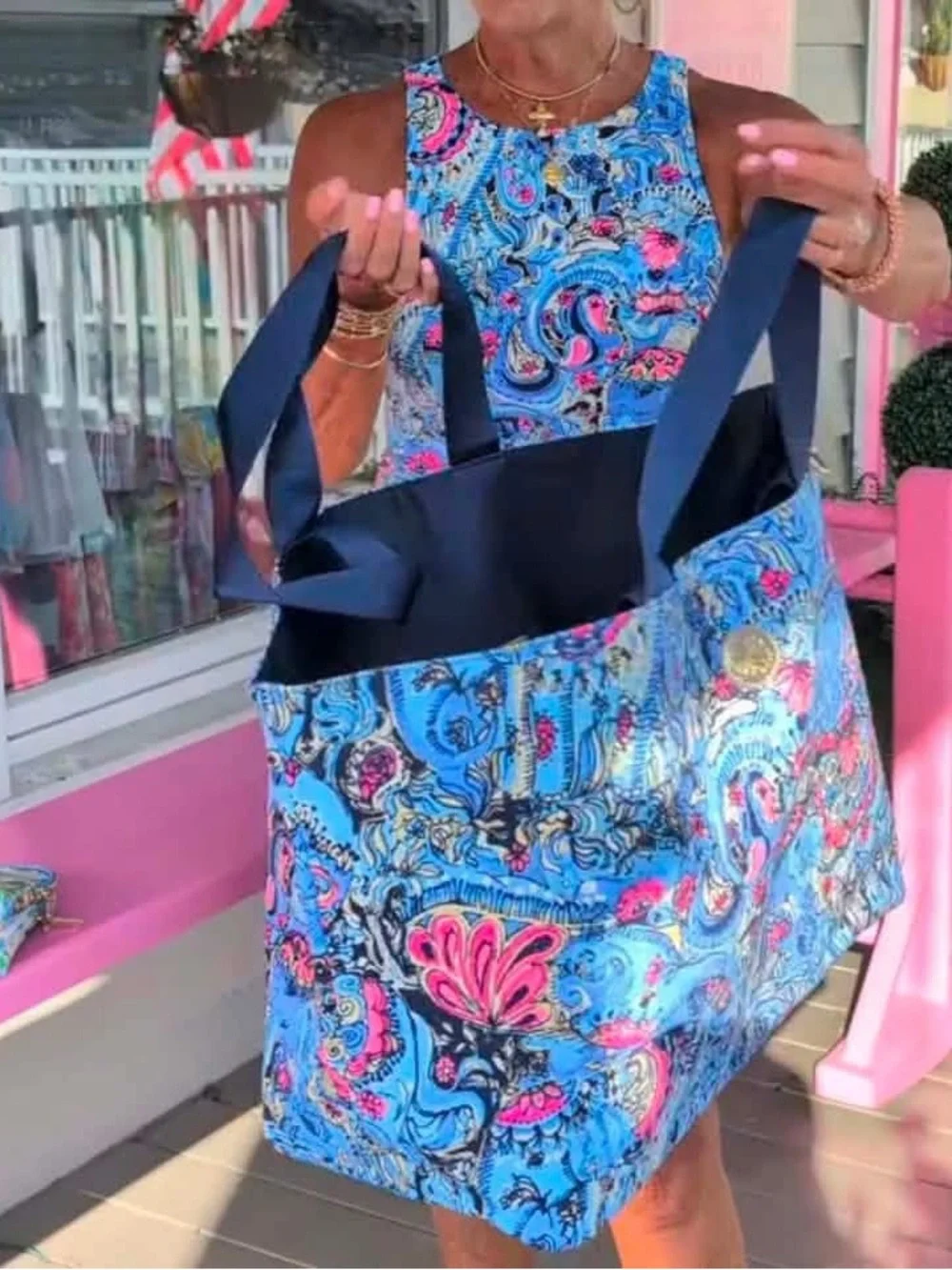 NWT Lilly Pulitzer Canvas Tote in Paisley Parade